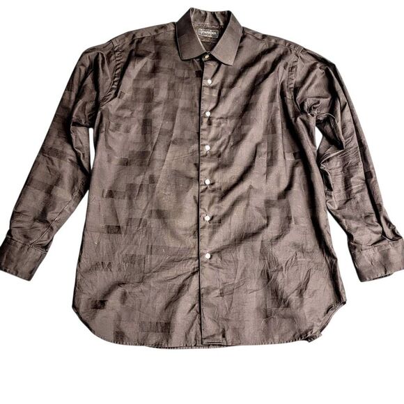 Gitman Bros. Black Textured Cotton Button Down Long Sleeve Shirt - Picture 2 of 7